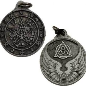 Tetagrammation talisman silver color
