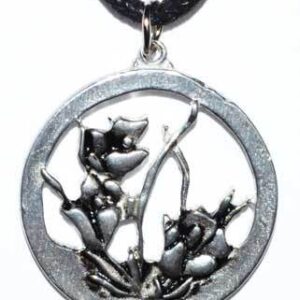1″ Flower in Circle amulet