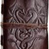 Double Dragon leather blank book w/ cord Double Dragon leather blank book w/ cord