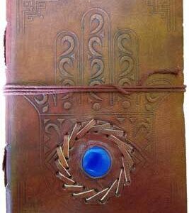 5″ x 7″ Evil Eye Stone Embossed leather w/ cord