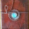 5″ x 7″ Triple Moon with Stone Embossed leather w/ cord 5″ x 7″ Triple Moon with Stone Embossed leather w/ cord