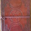 5″ x 7″ Triple Moon Pentagram leather blank book w/cord 5″ x 7″ Triple Moon Pentagram leather blank book w/cord