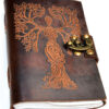 Tree Woman leather blank book w/ latch Tree Woman leather blank book w/ latch