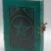 green Pentagram leather blank book w/ latch green Pentagram leather blank book w/ latch
