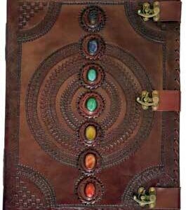 7 Stone leather blank book w/ 3 latch