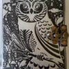 black/ silver Owl leather blank book w/ latch black/ silver Owl leather blank book w/ latch