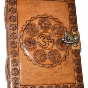 5″ x 7″ 7 Chakra Embossed leather w/ latch