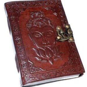 Buddha leather blank book w/ latch