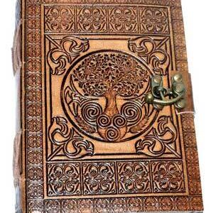 5″ x 7″ Tree of Life Embossed leather w/latch