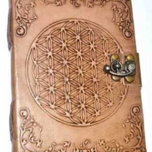 5″ x 7″ Flower of Life Embossed leather w/ latch