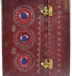 10″ x 13″ Stone leather blank book w/ latch