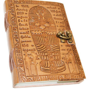 5″ x 7″ Egyptian Embossed leather w/ latch