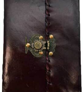 Plain leather blank book w/ snap