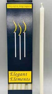 10″ Ivory chime candle 6 pack