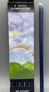 10″ Blue chime candle 6 pack