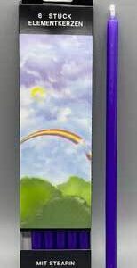 10″ Purple chime candle 6 pack