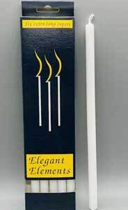 10″ White chime candle 6 pack
