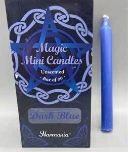 1/2″ dia 5″ long Dark Blue chime candle 20 pack