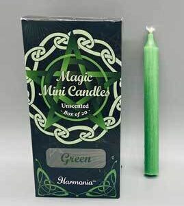1/2″ dia 5″ long Green chime candle 20 pack