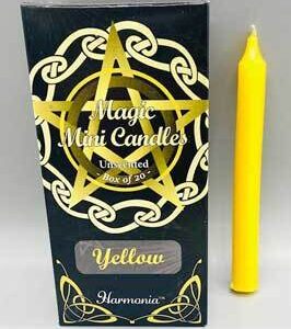 1/2″ dia 5″ long Yellow chime candle 20 pack
