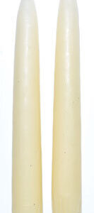 7″ Antique White taper pair