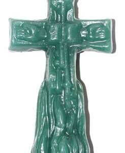 4 1/2″ Crucifix Green candle