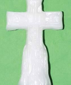 4 1/2″ Crucifix White candle