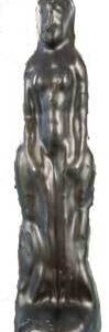 Black Female candle 7″