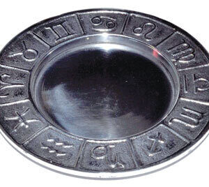 4 3/4″ Zodiac Pillar holder/ Smudge plate