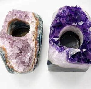 4 -7″ Amethyst tealight holder