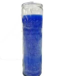 Blue 7-day jar candle