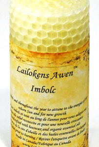 4″ Imbolc Sabbat Lailokens Awen candle
