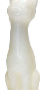 5 1/2″ White Cat candle