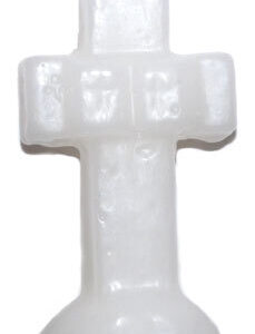 4 1/4″ White Cross candle
