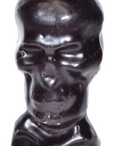 4 3/4″ Black Skull candle