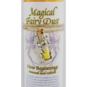New Beginnings Pillar Candle with Fairy Dust Necklace