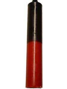 9″ Black/ Red pillar candle