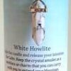 Calming pillar candle with White Howlite pendant Calming pillar candle with White Howlite pendant