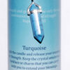 Strength pillar candle with Turquoise pendant Strength pillar candle with Turquoise pendant
