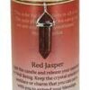 Well Being pillar candle withRed Jasper pendant Well Being pillar candle withRed Jasper pendant