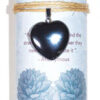 Willpower pillar candle with Hematite heart Willpower pillar candle with Hematite heart