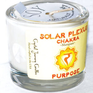Solar chakra soy votive candle