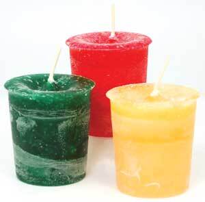 Peace Herbal votive – dark green