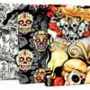 Bones & Flowers tarot bag 6″ x 9″
