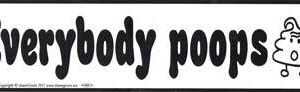 Everybody Poops bumper sticker