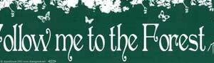 Follow Me To The Forest bumper sticker