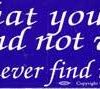 If What You Seek You Find Not Within You Will Never Find It bumper sticker If What You Seek You Find Not Within You Will Never Find It bumper sticker
