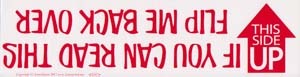 If You Can Read This Flip Me Back Over bumper sticker – 11 1/2″ by 3″
