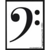 Bass Clef bumper sticker 3 3/4″ x 3″ Bass Clef bumper sticker 3 3/4″ x 3″