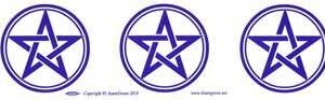 Three Pentagrams Bumper Sticker